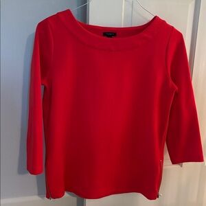 Ann Taylor Vibrant Scarlet Blouse